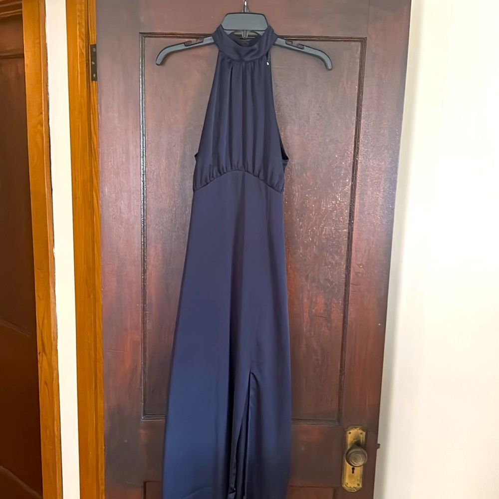 Express Navy Blue Halter Dress